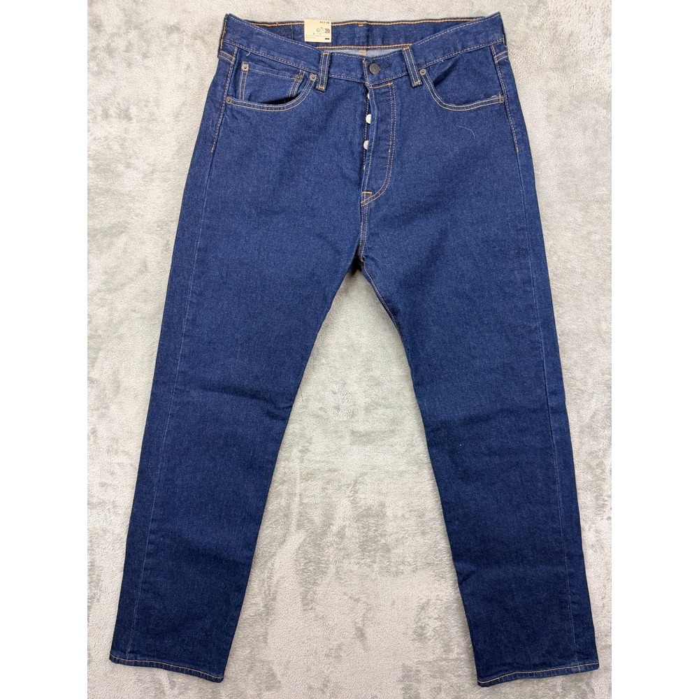 NWT Levi's Mens 501 Jeans 33x32‎ Blue Denim Button Fly Straight Fit